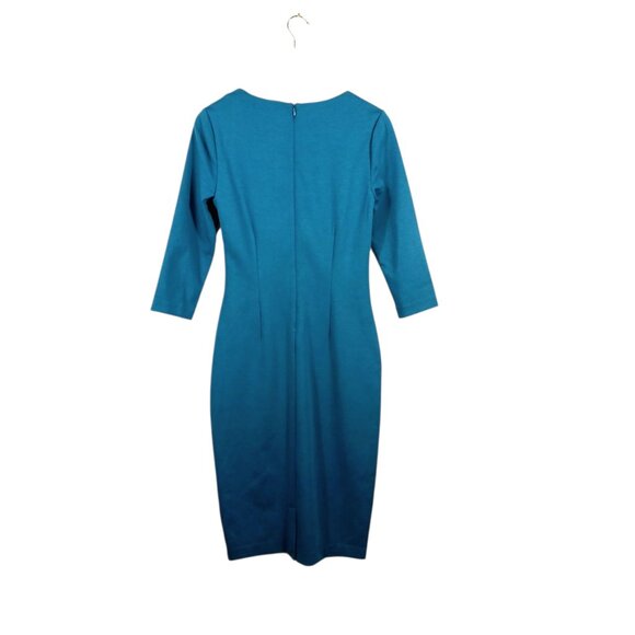 Boden, Connie Ponte Dress Size 8L, Dark Cyan, Feminine, Fitted, Flattering - Picture 5 of 16